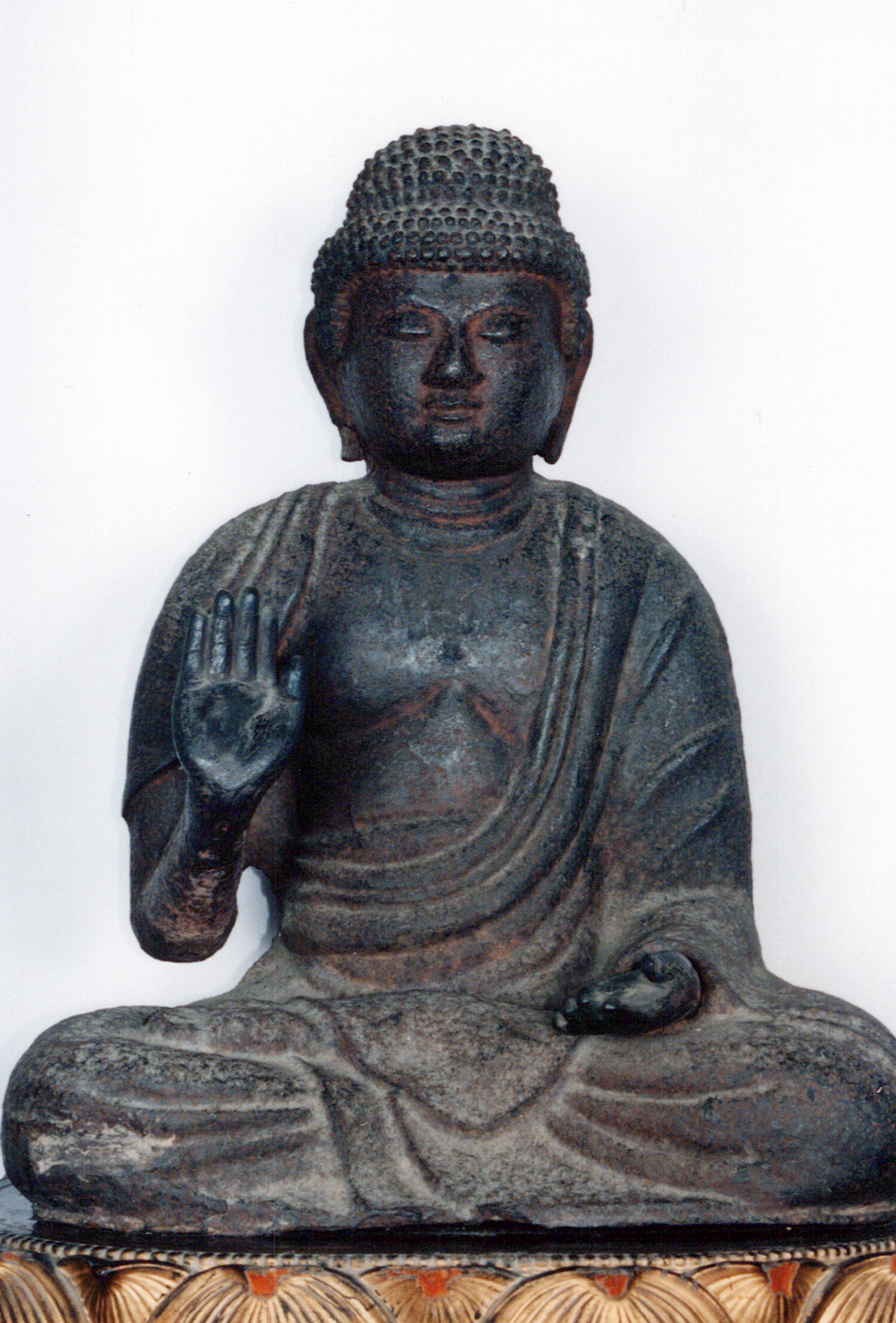 ◇厳◇伝来☆清時代・古鉄鋳・薬師如来坐像☆古寺放出品 極細工